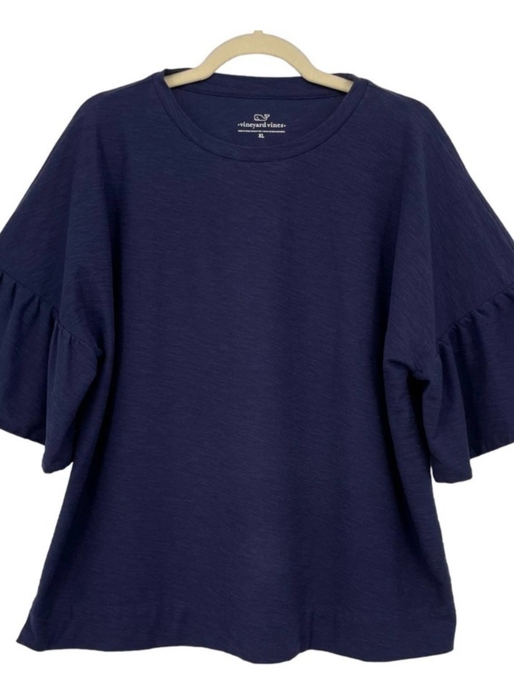 Vineyard Vines Navy Bell Sleeve Top